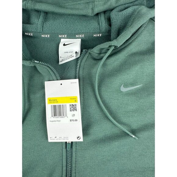 NWT Nike Dri-FIT One Women's Full-Zip French Terry Hoodie S FB5198-010 - Picture 4 of 7